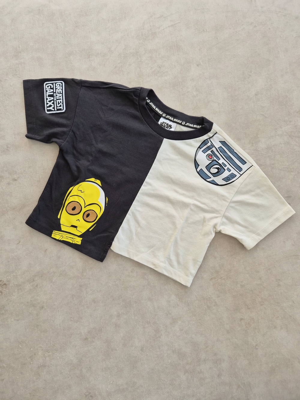 Star Wars Kids Split C-3PO & R2-D2 Graphic Tee - Black & White